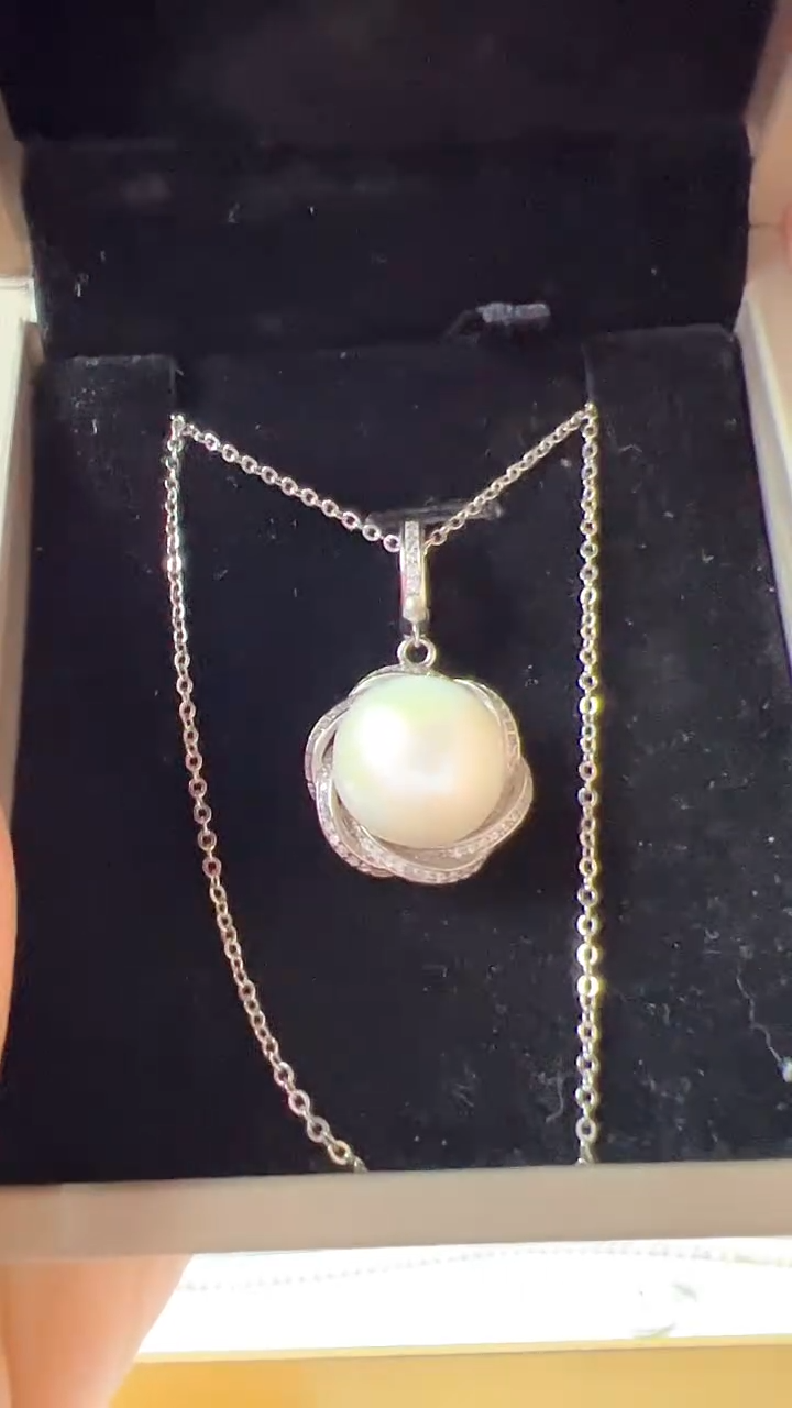【闪购商品】淡水珍珠吊坠(赠链)未镶嵌花开富贵白雪吊坠