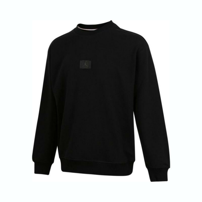 NIKE/耐克Jordan男子薄绒圆领运动衫休闲篮球卫衣黑色FV7260-010