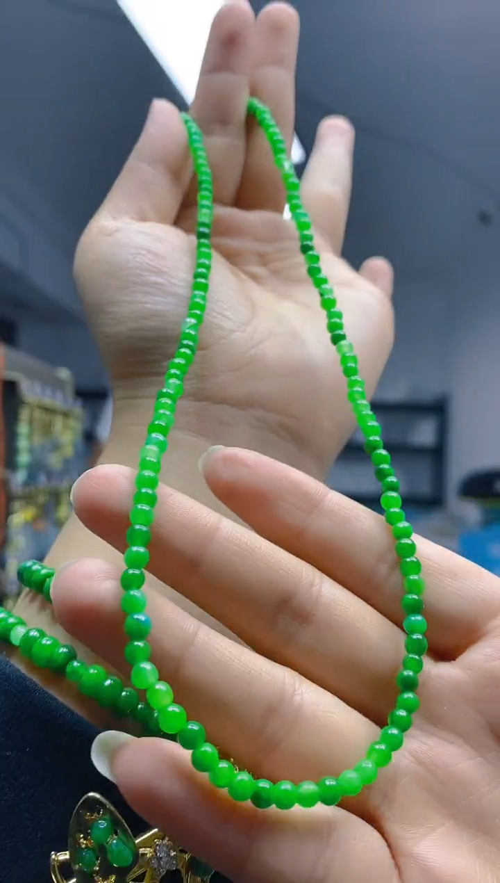 【闪购商品】翡翠耳饰合金0165翡翠锁骨链