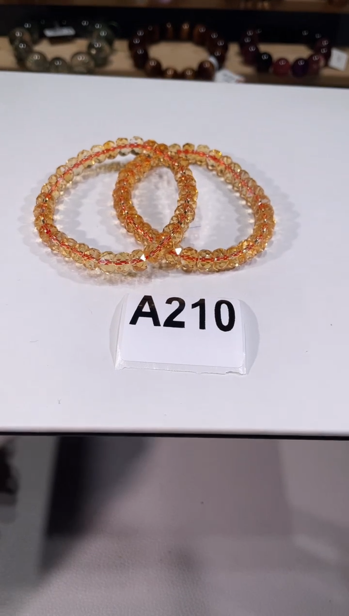 未镶嵌手链水晶A210黄水晶刻面手链多样性发一