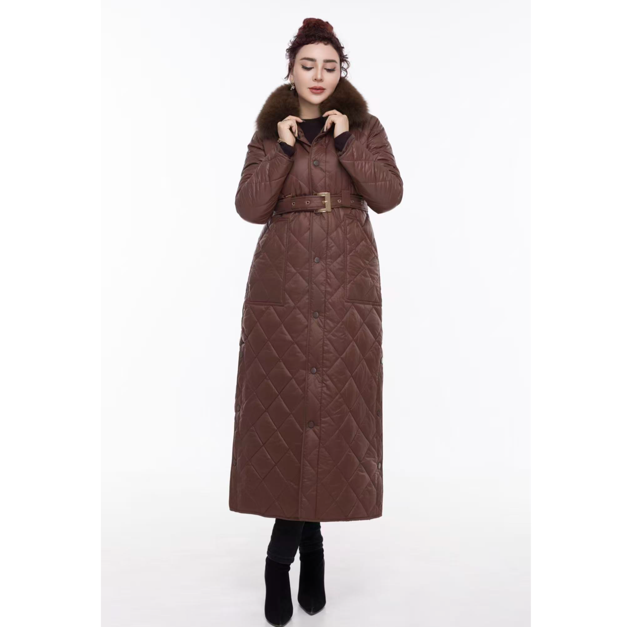 【UMIDA】连帽休闲长款外套