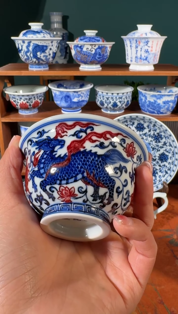 【闪购商品】杯永明尚玩麒麟追凤压手杯