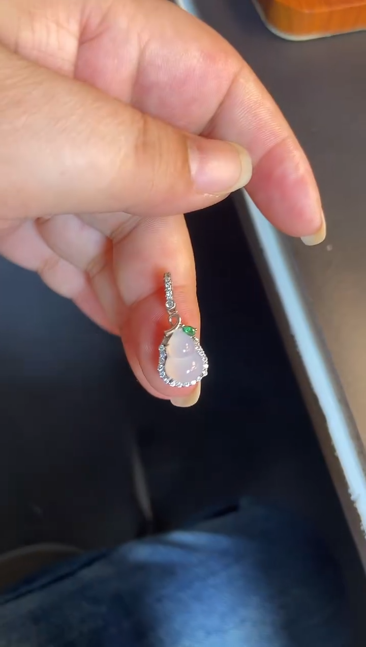 吊坠(不含链)银S925镶嵌翡翠1