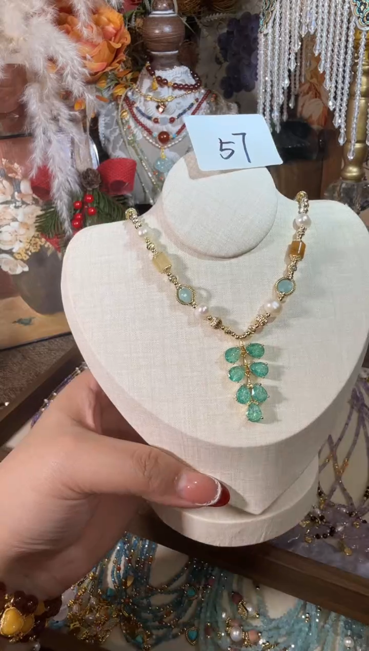 项链未镶嵌天河石吉翠麦穗 057