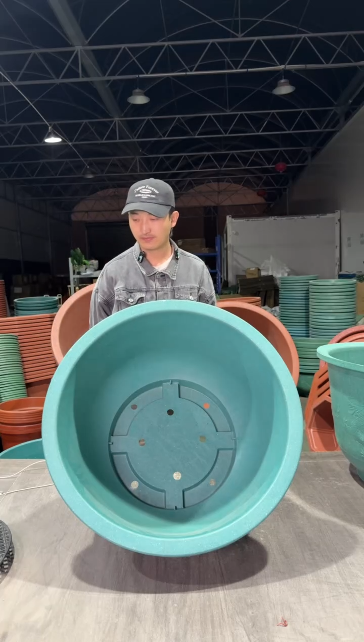 【闪购商品】复合60口径铝塑绿色龙盆1 有孔