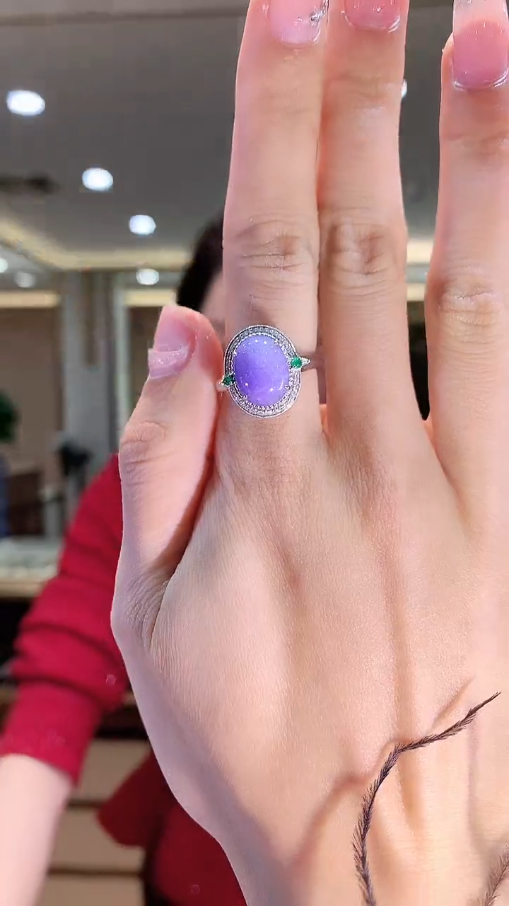 【闪购商品】翡翠戒指18K金镶嵌戒指BWG