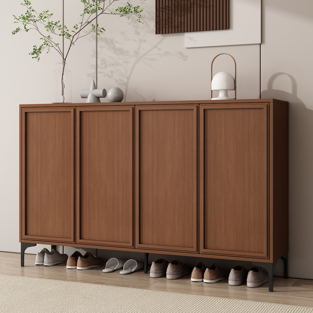 意式全铝合金属鞋柜家用门口户外新款骨骼门防水防晒室外储物柜子