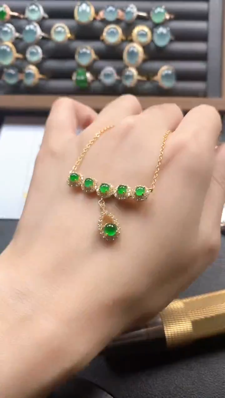 银S925镶嵌戒指翡翠51511