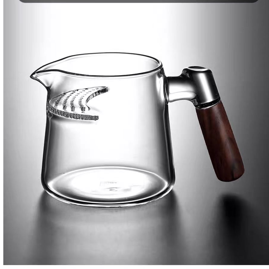 玻璃过滤1个泡茶茶水分离公杯玻璃杯公道杯耐热日式高档家用加厚