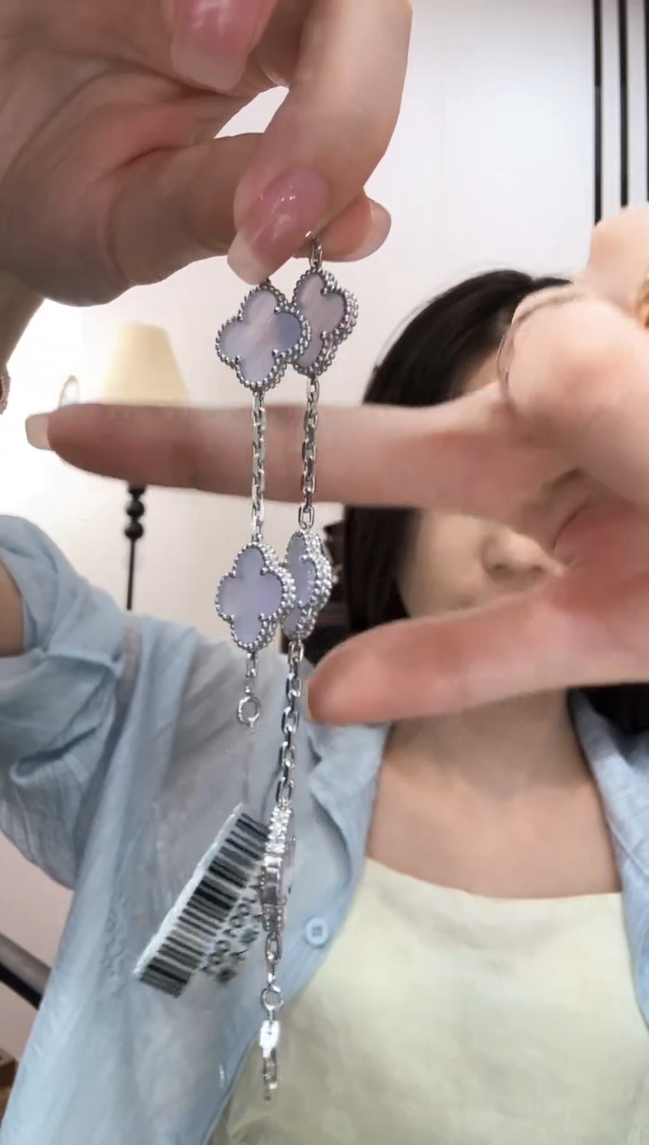 玛瑙/玉髓手链18K金镶嵌紫色k白五花手链GHJ.24