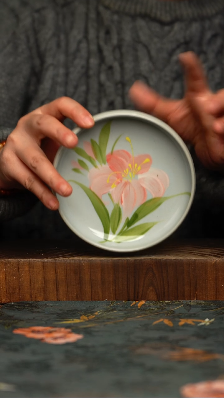 瓷片釉下彩手工手绘同款