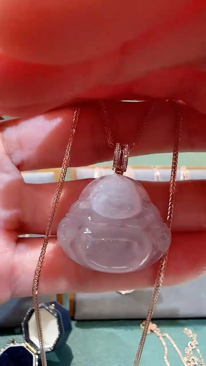 【闪购商品】翡翠吊坠(不含链)18K金镶嵌翡翠吊坠多样性发货发其一