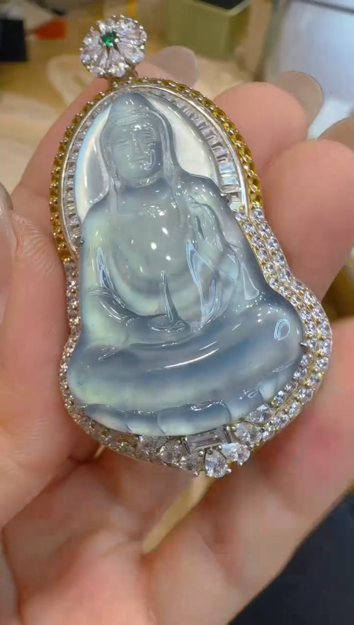 吊坠(不含链)银S925镶嵌翡翠多样性团购发一件