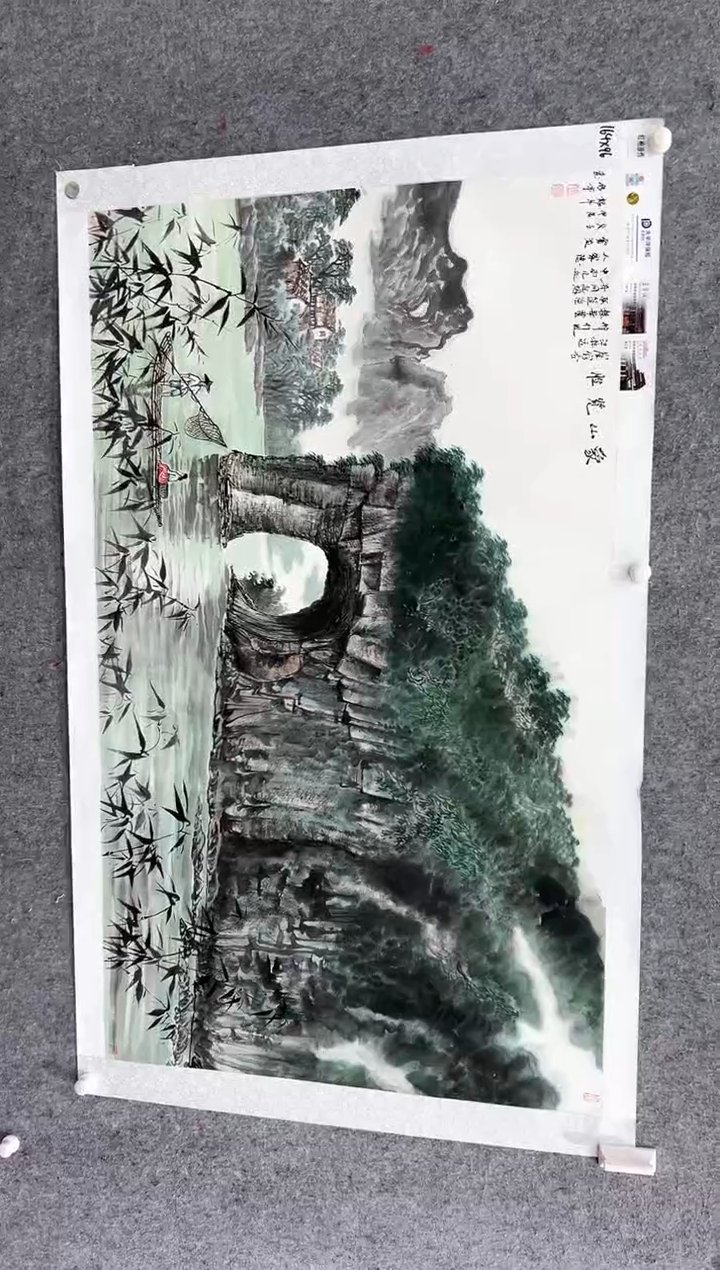 国画张传亭老师的红袍作品