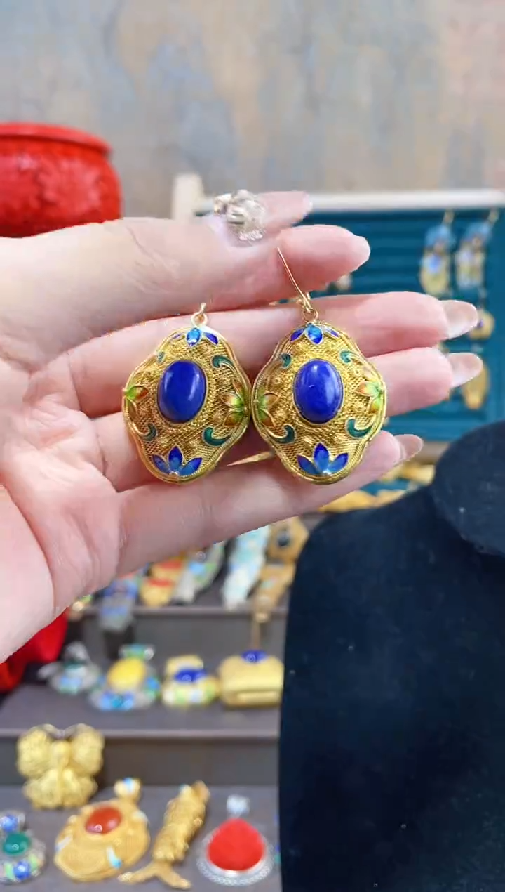 【闪购商品】非遗非遗花丝镶嵌耳环