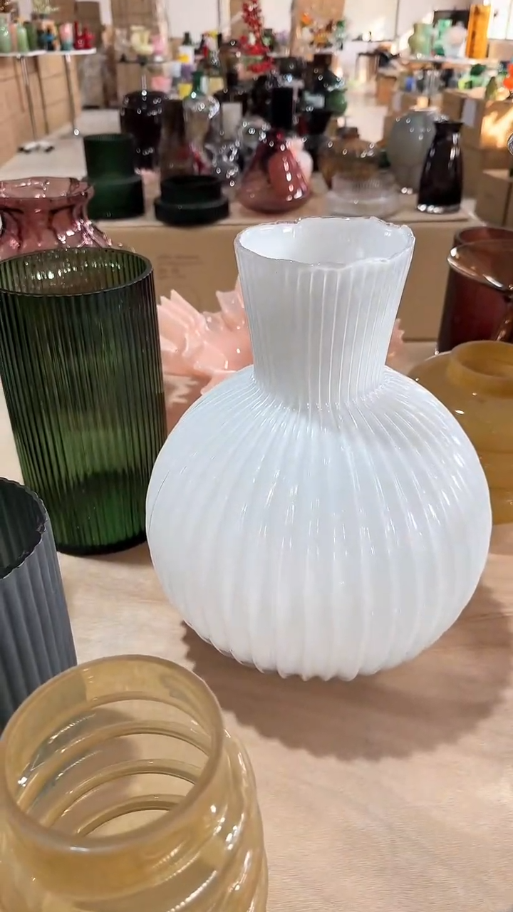 【闪购商品】玻璃白色灯笼肚