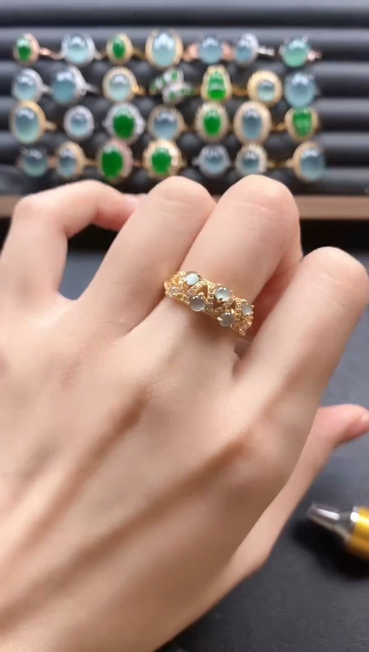 银S925镶嵌戒指翡翠5451511