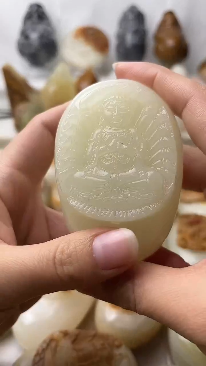 石材古青石棉纹正常不退换千手观音