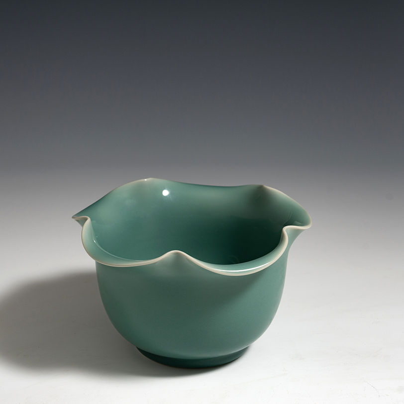 铖铖心舍典藏 纯手工青瓷 莲花茶熏碗