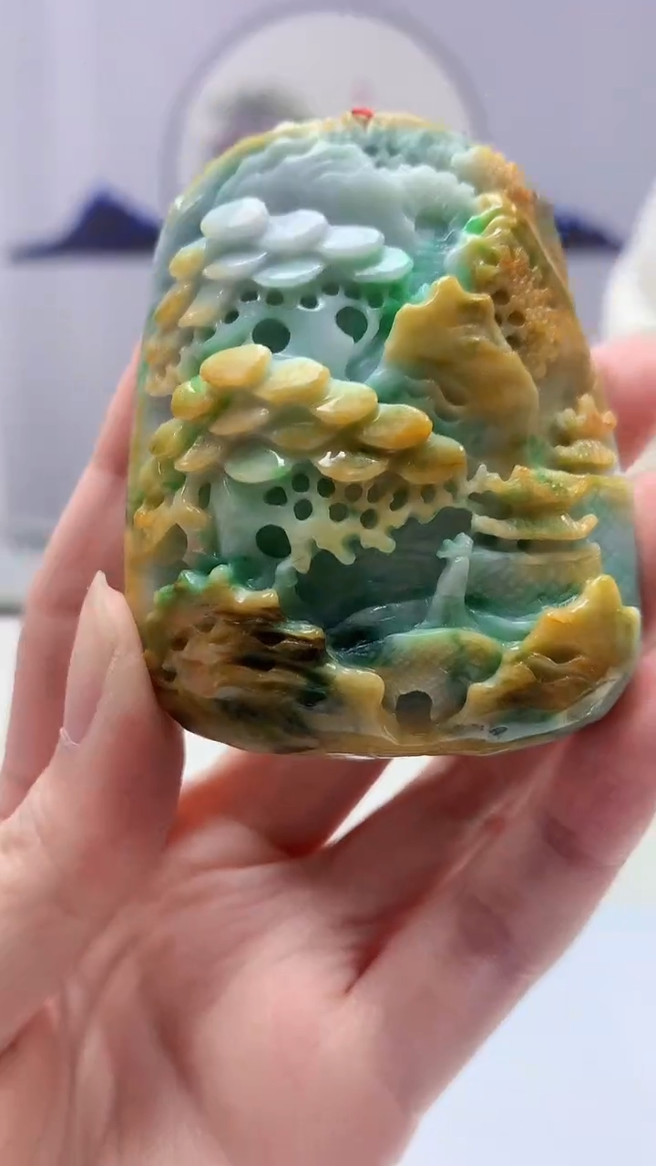 【闪购商品】定制翡翠未镶嵌4852zm-毛货挂件70