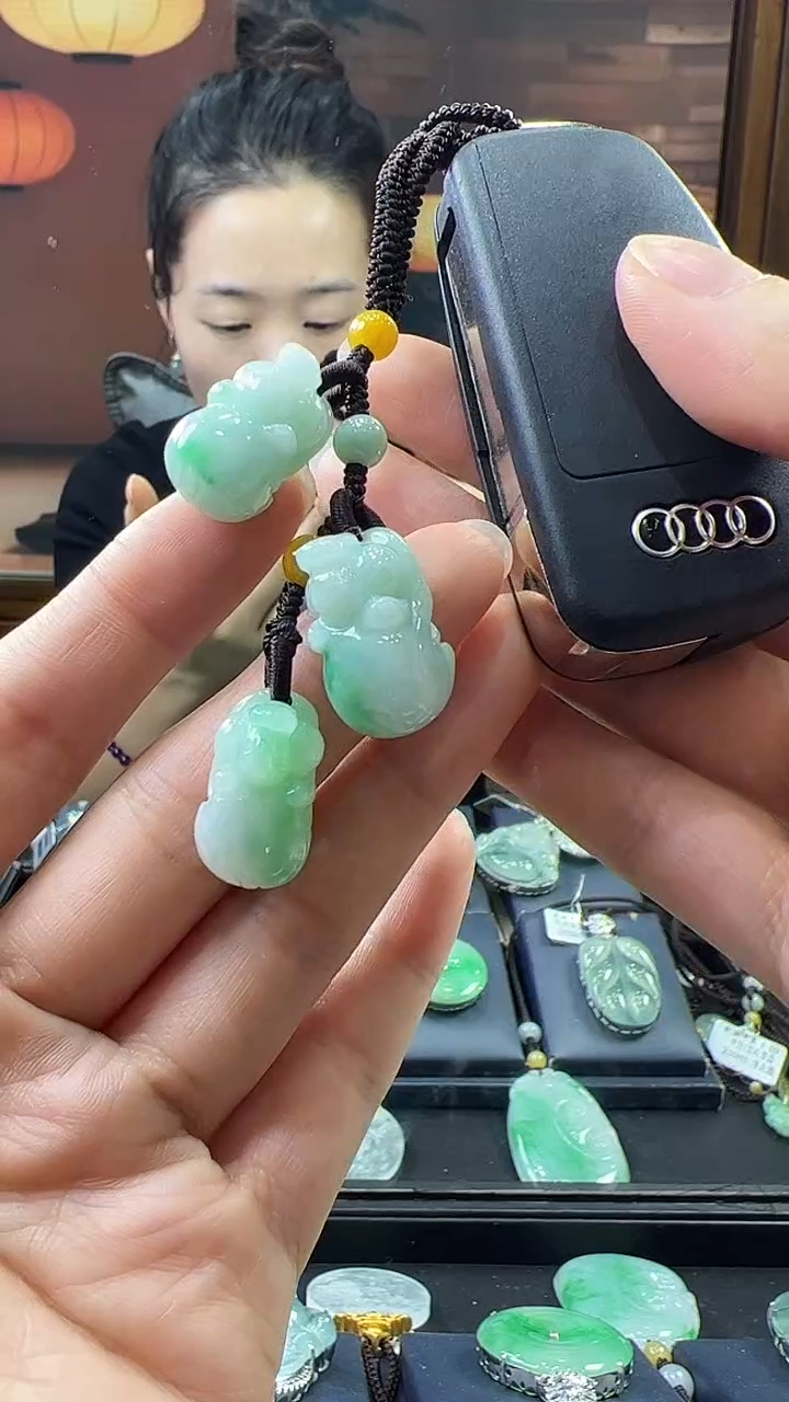 未镶嵌挂件翡翠猪猪包挂