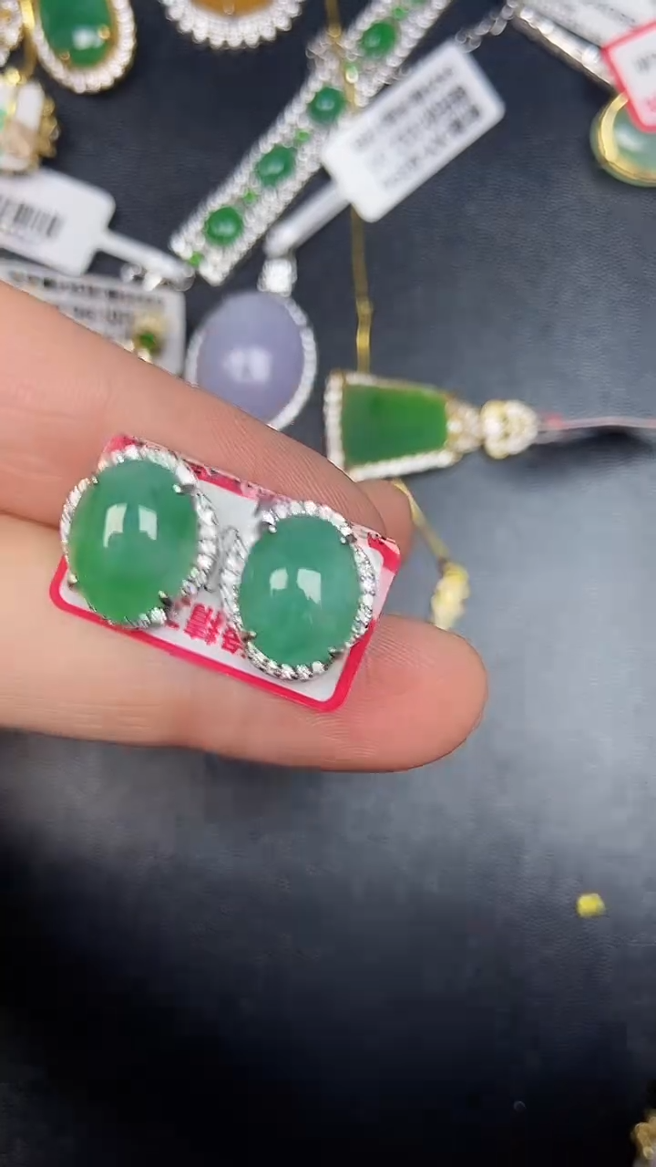 银S925镶嵌戒指翡翠1280