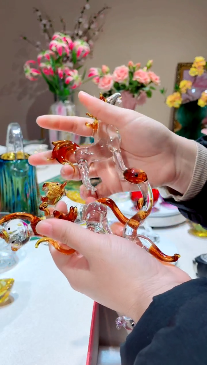 【闪购商品】琉璃手工艺品   金色猴马虎蛇