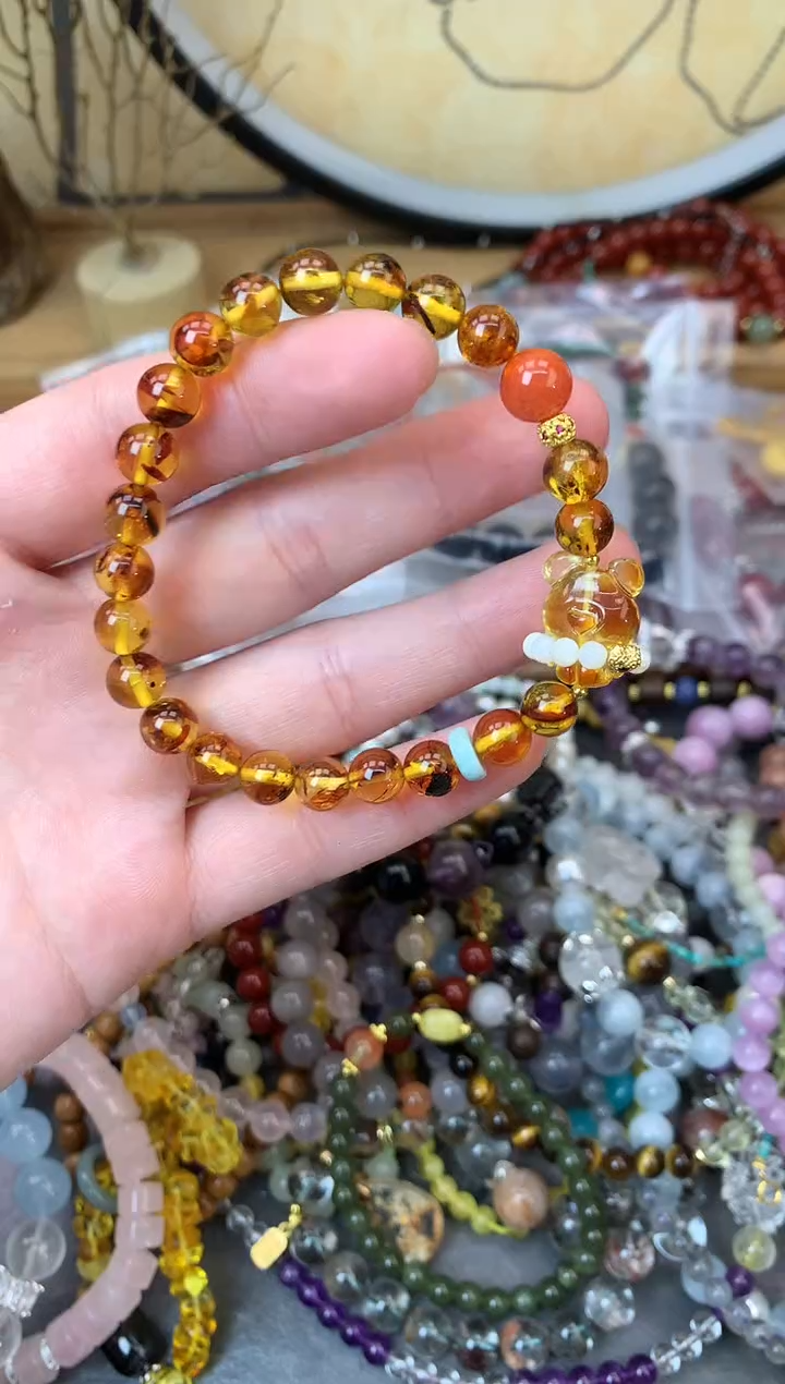 【闪购商品】琥珀（花珀）手链未镶嵌321