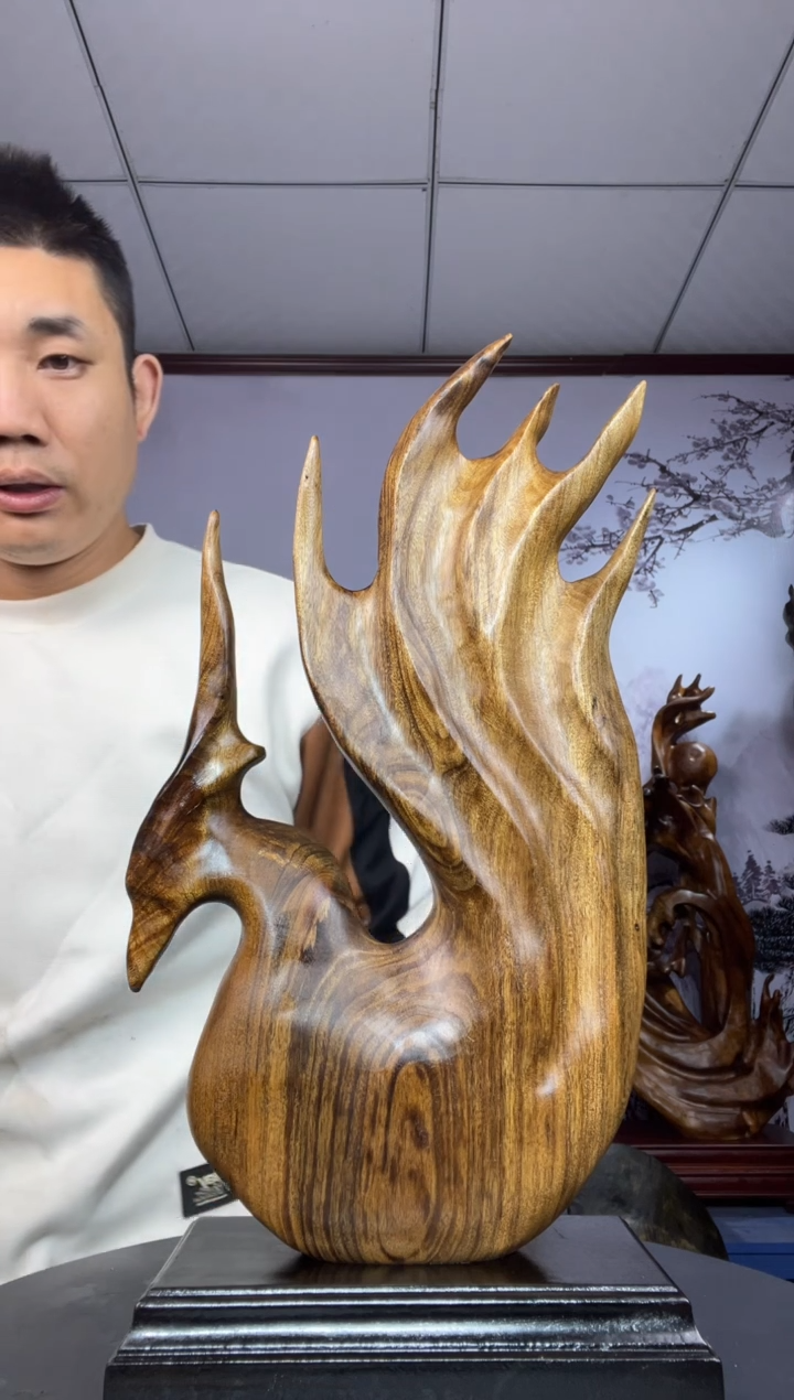 金丝楠木雕款罗*金丝楠木工艺品摆件