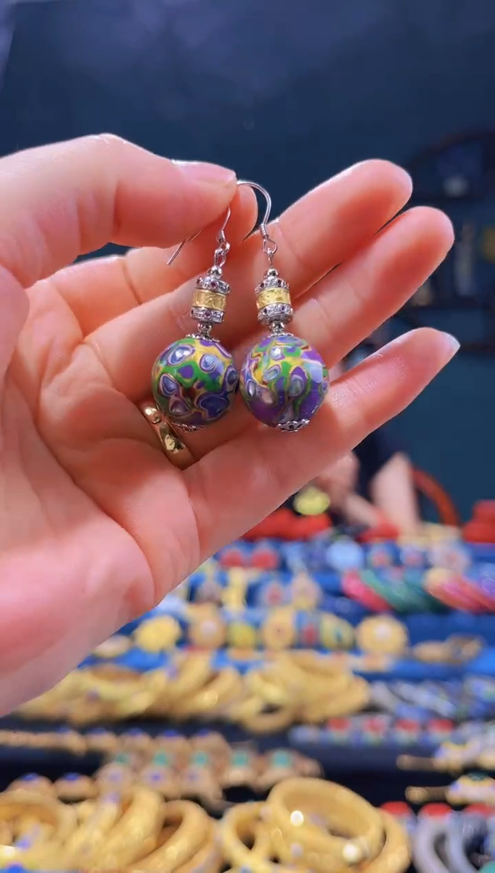 【闪购商品】非遗绝技 犀皮漆耳环 紫