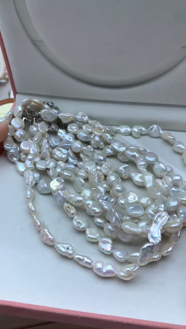 淡水珍珠未镶嵌颈饰多样性发其一非无暇