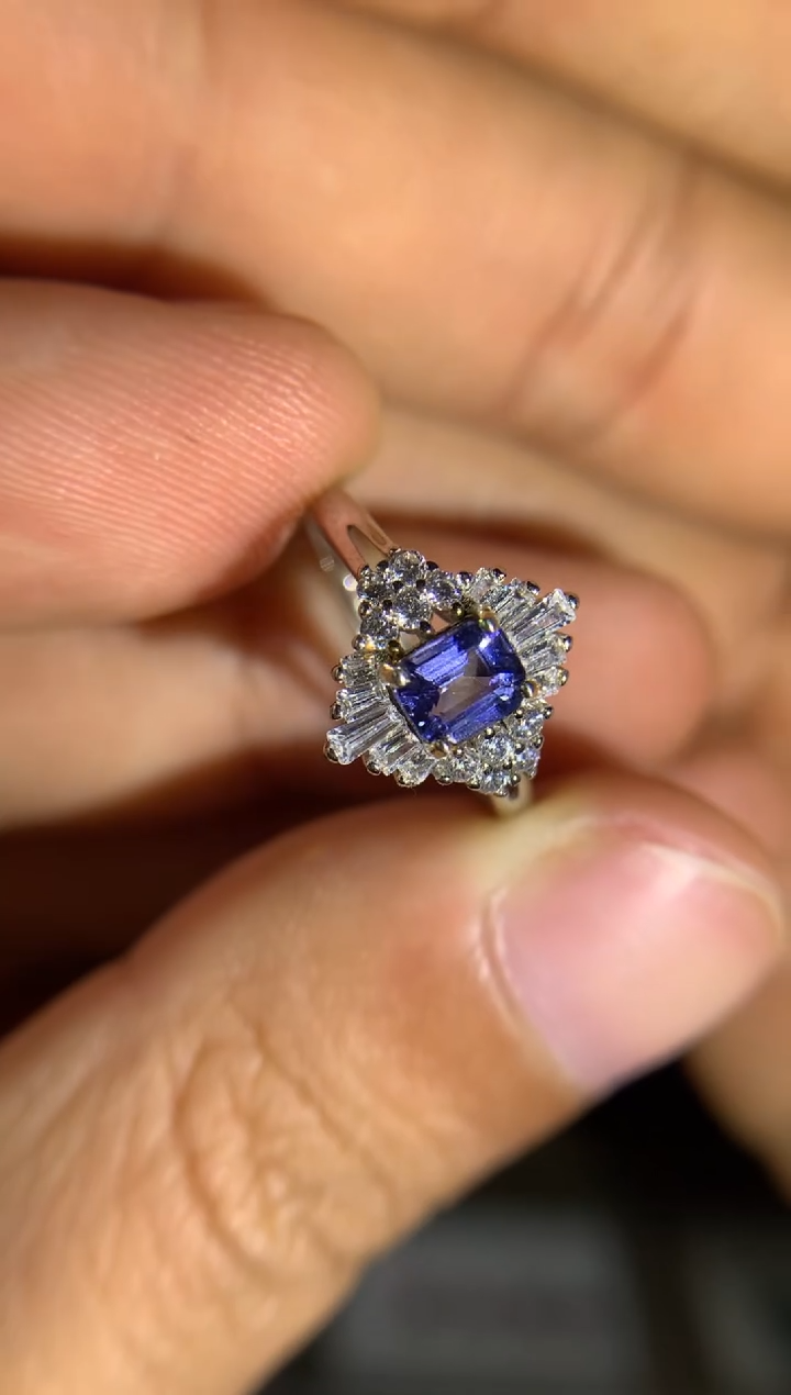 【闪购商品】蓝宝石戒指银S925镶嵌天然