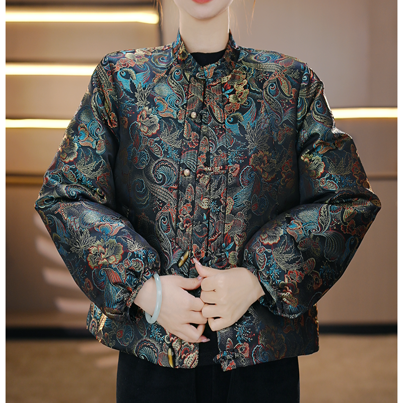 时尚高奢显贵气新中式羽绒服2025冬季新款宽松舒适保暖外套