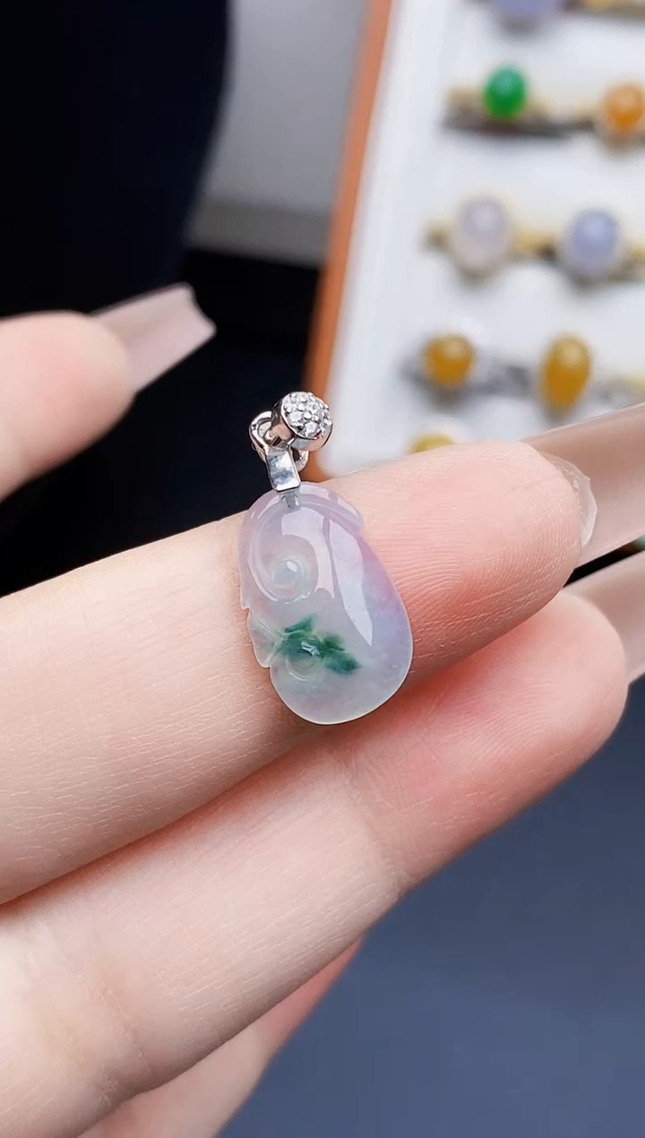 银S925镶嵌戒指翡翠3326