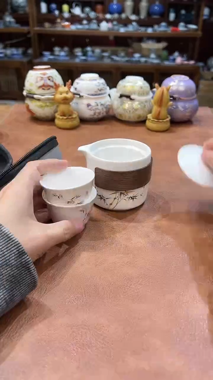 真的很便宜会开片的旅行茶具