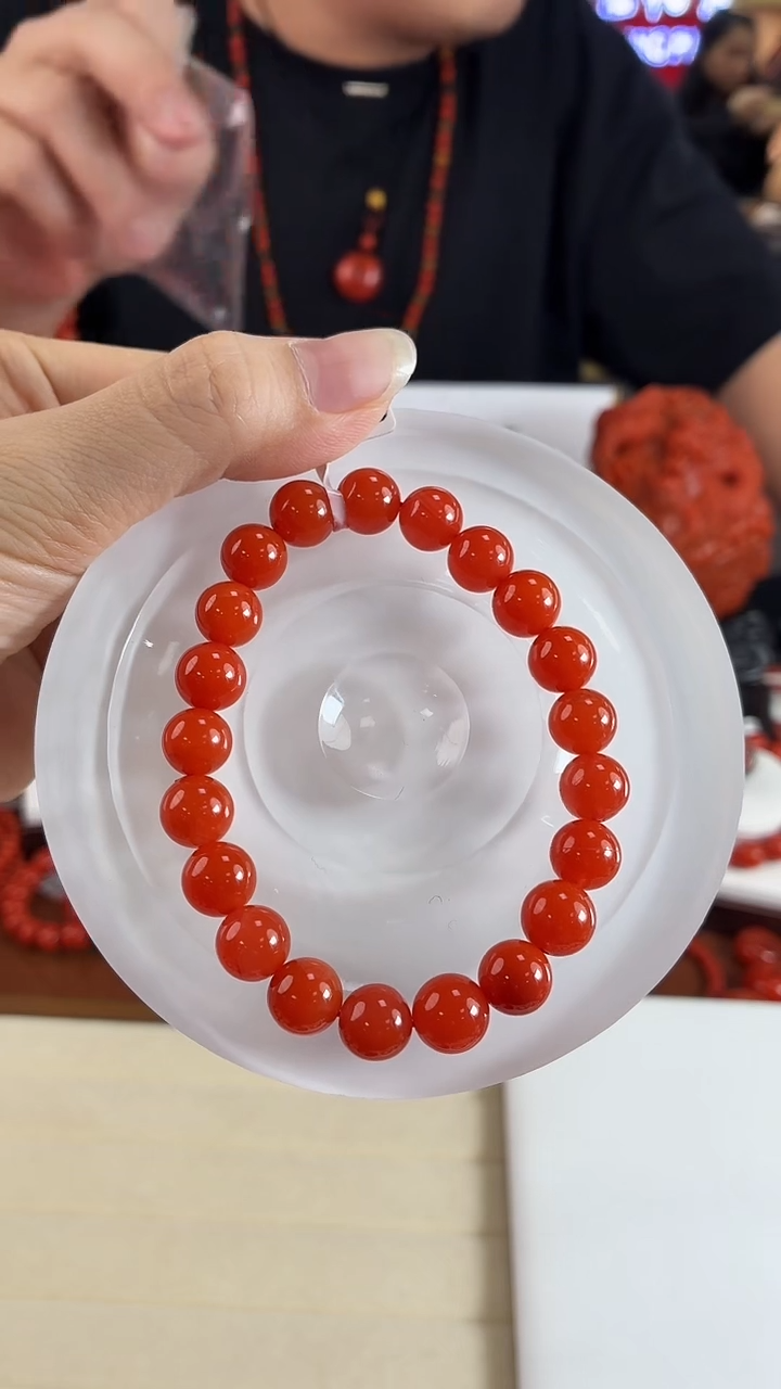 未镶嵌保山（顶）手串9mm南红玛瑙一个/条