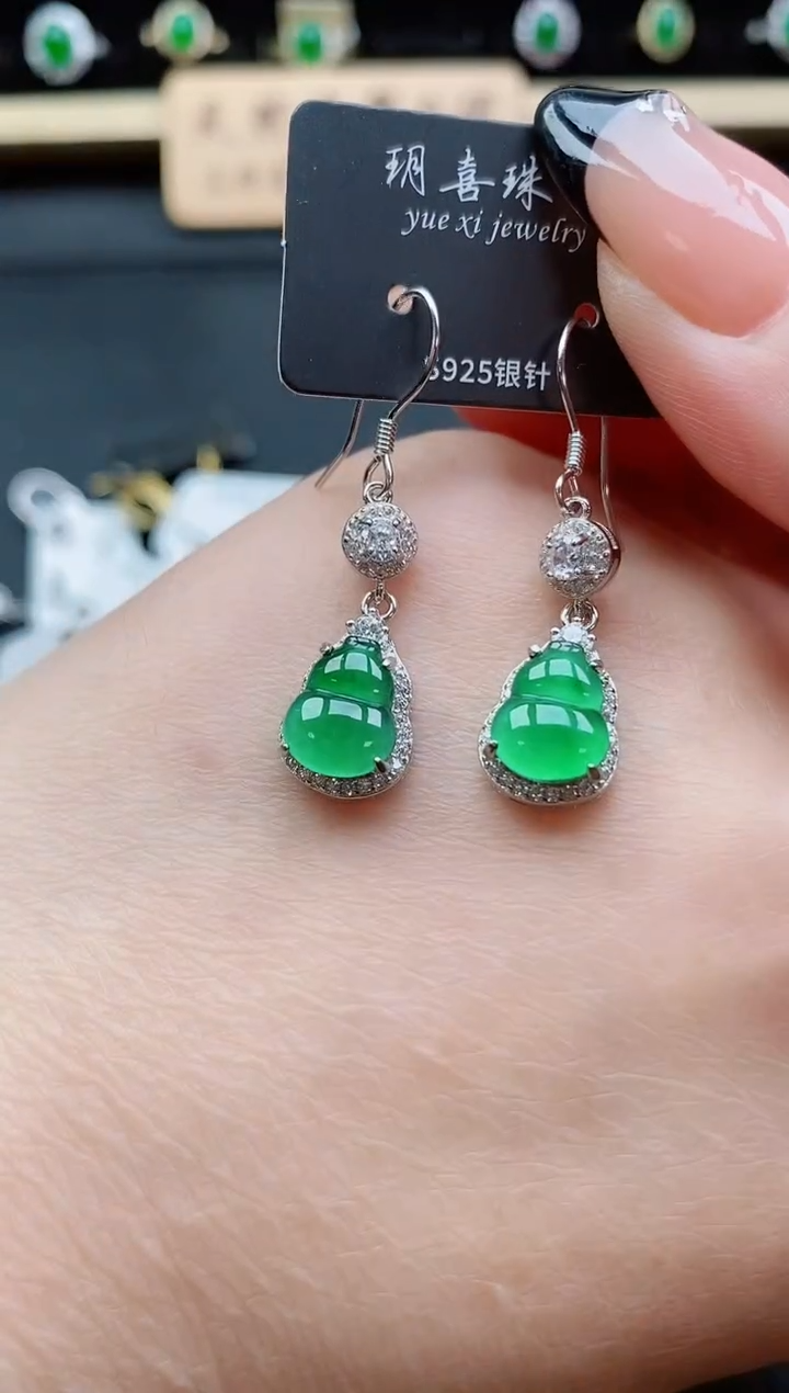 银S925镶嵌戒指翡翠1