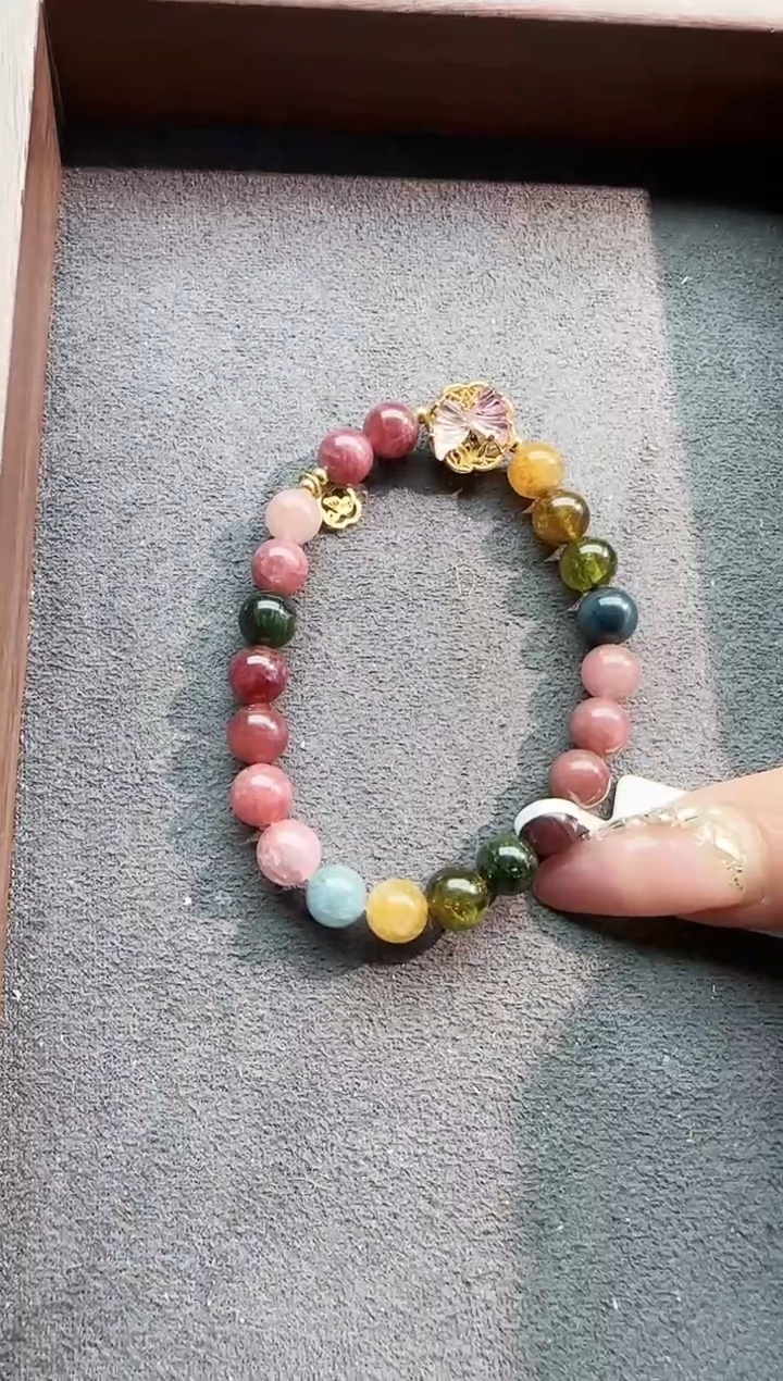 【闪购商品】碧玺手链银S925镶嵌43132163