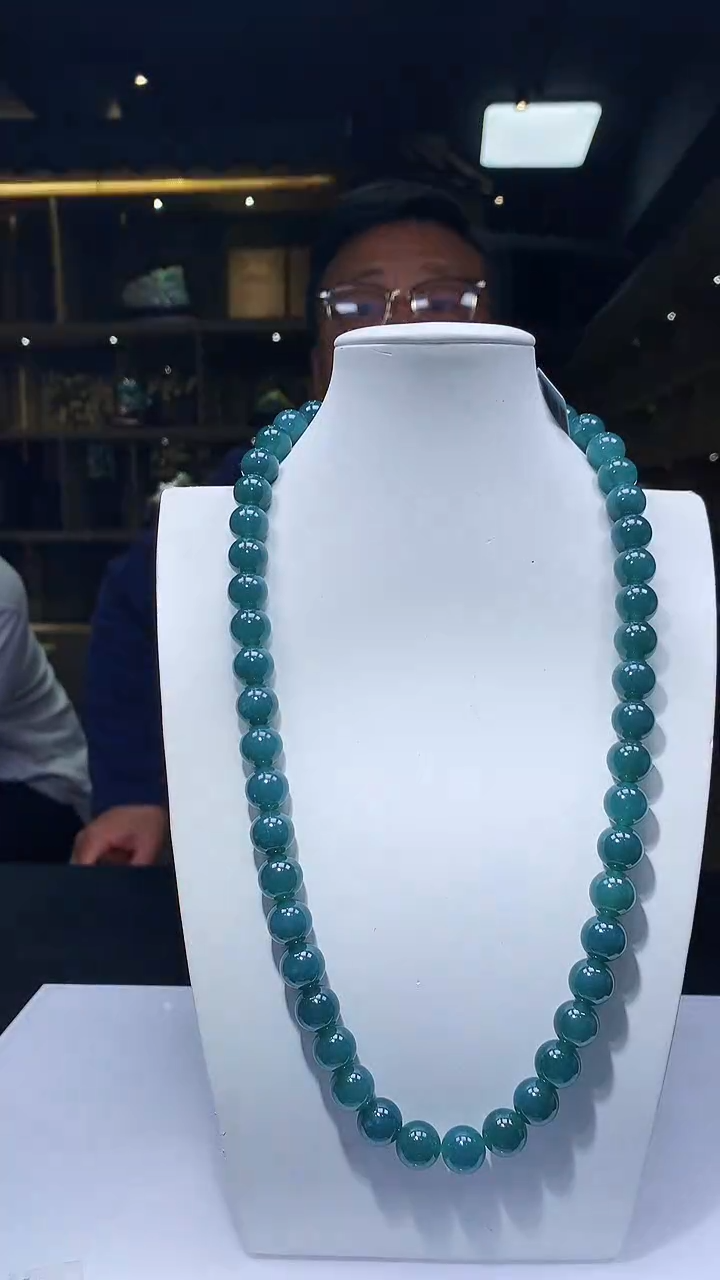 【闪购商品】定制翡翠未镶嵌1004hm-毛货珠链32