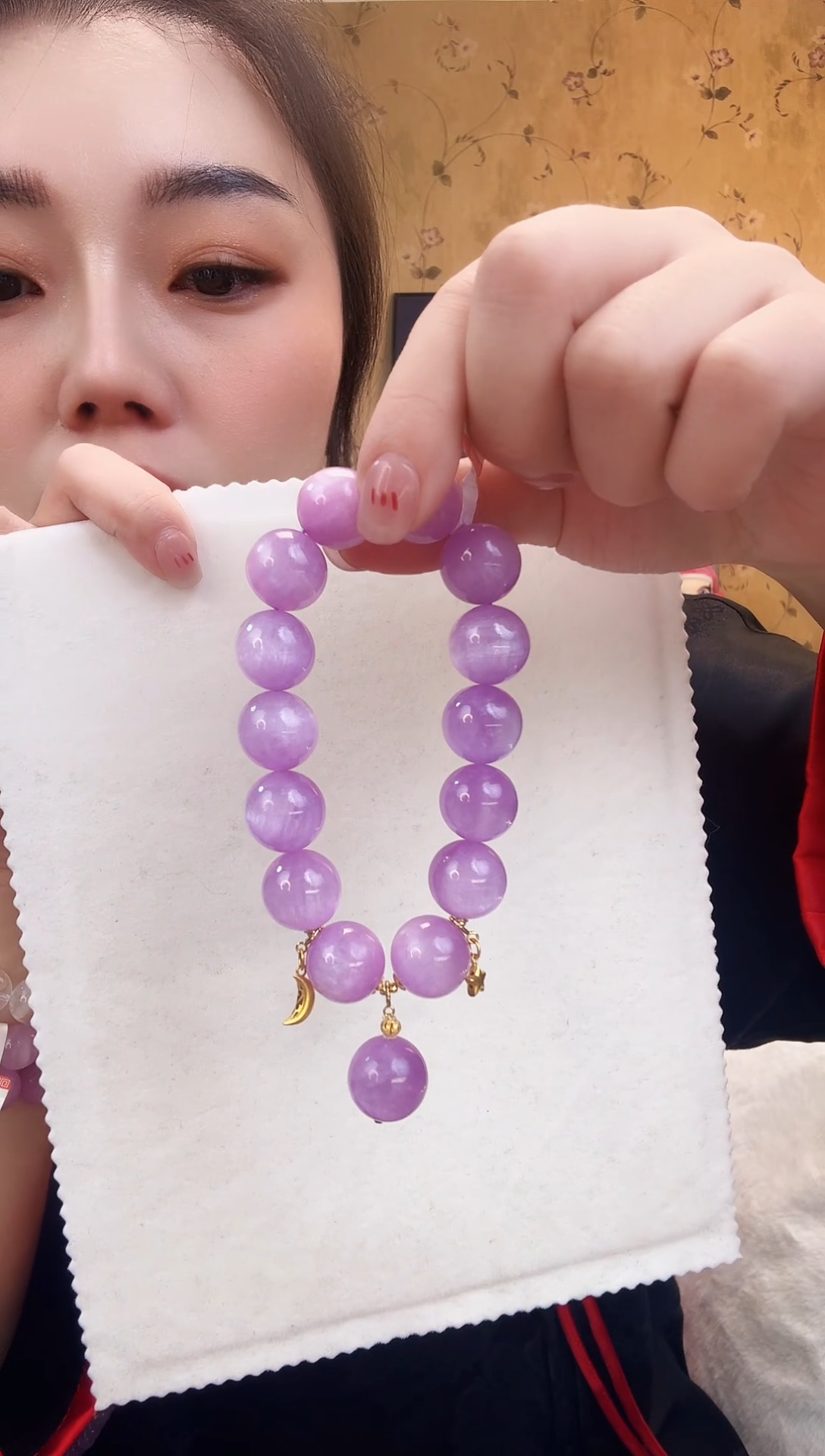 【闪购商品】锂辉石手串未镶嵌紫锂辉手串1089