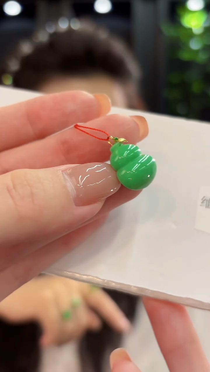 吊坠(不含链)18K金镶嵌翡翠 缅甸A货/支持复检/一件