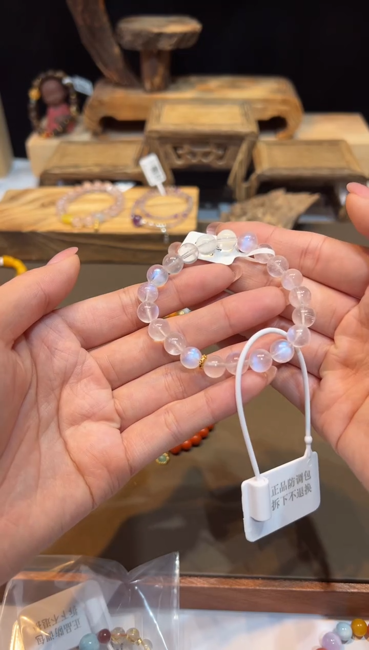 18K金镶嵌手链长石手饰@@