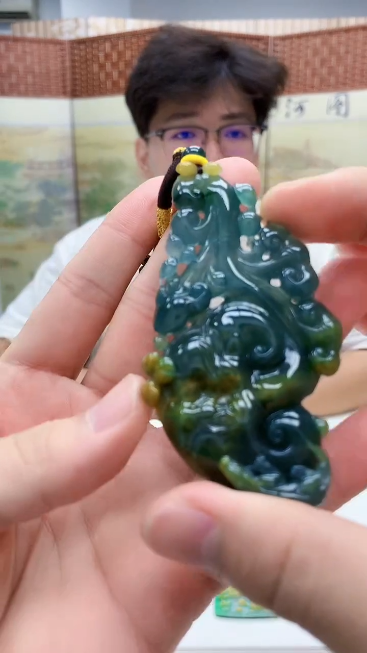 未镶嵌定制翡翠4688bb-毛货挂件39
