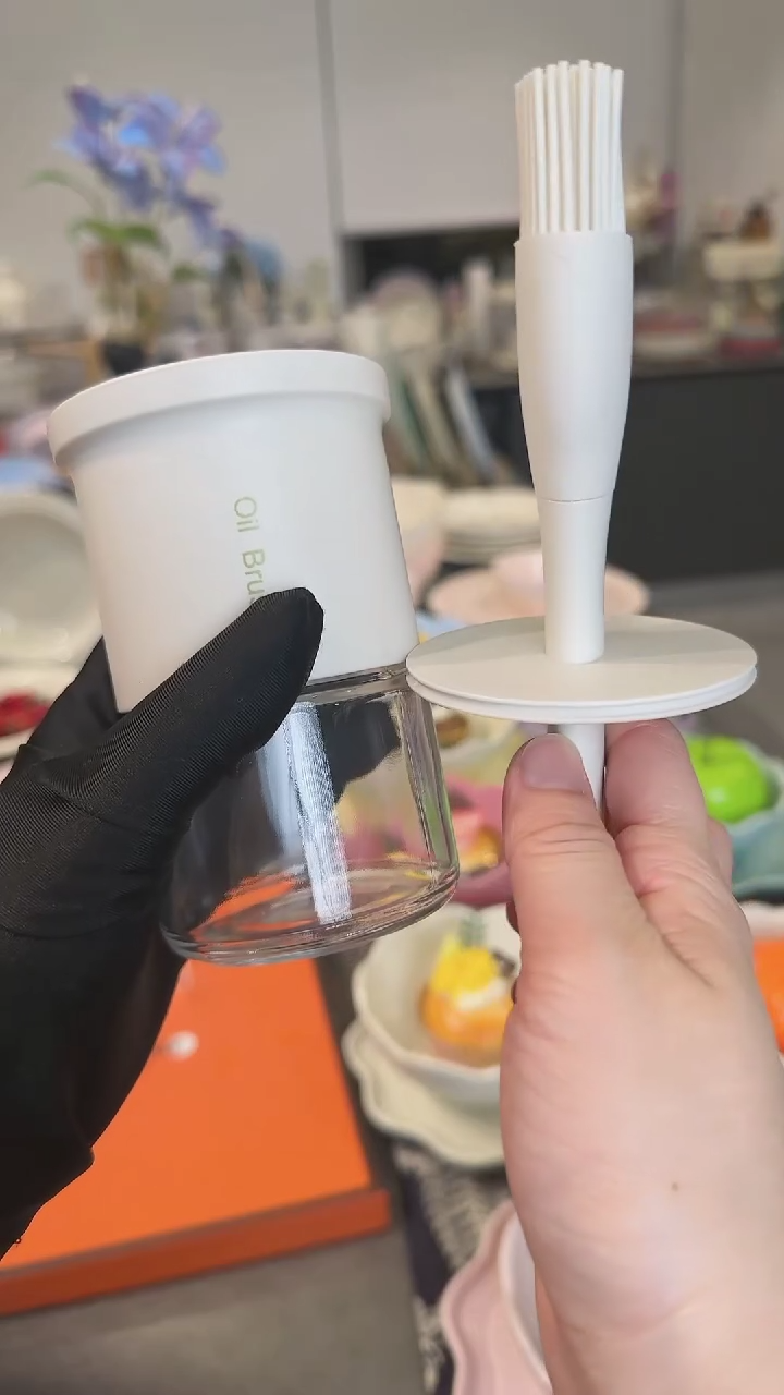 【闪购商品】瓷1个装油刷瓶300ml-奶油白