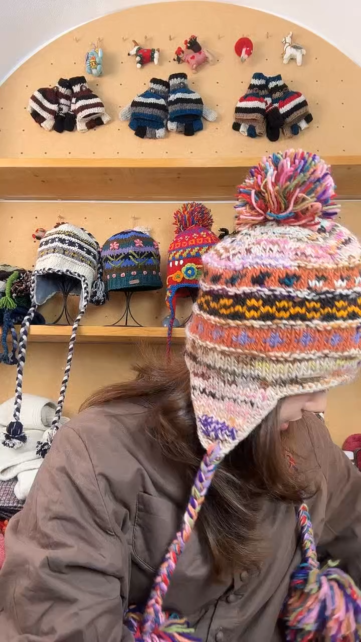 羊毛百分百纯手工帽子