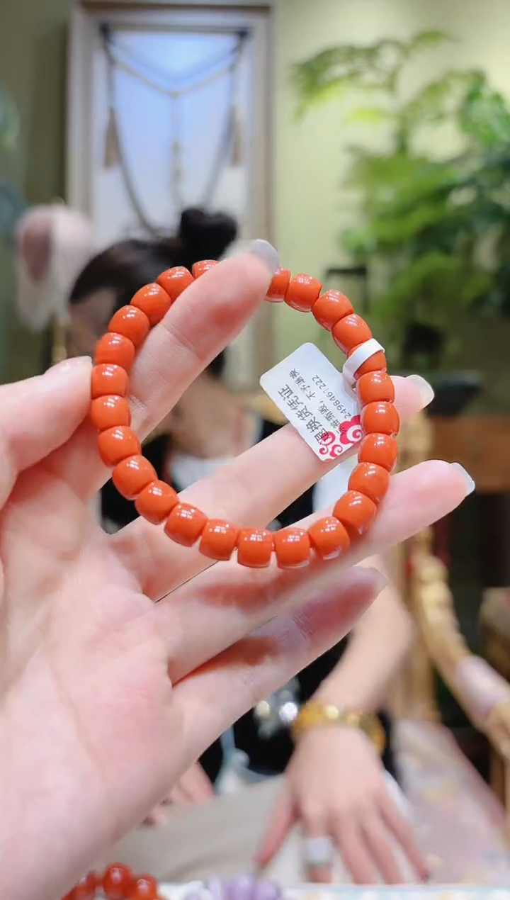 【闪购商品】南红玛瑙手串未镶嵌精工直切南红手串2