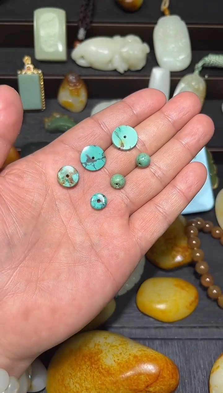 未镶嵌绿松石配珠配饰珠子