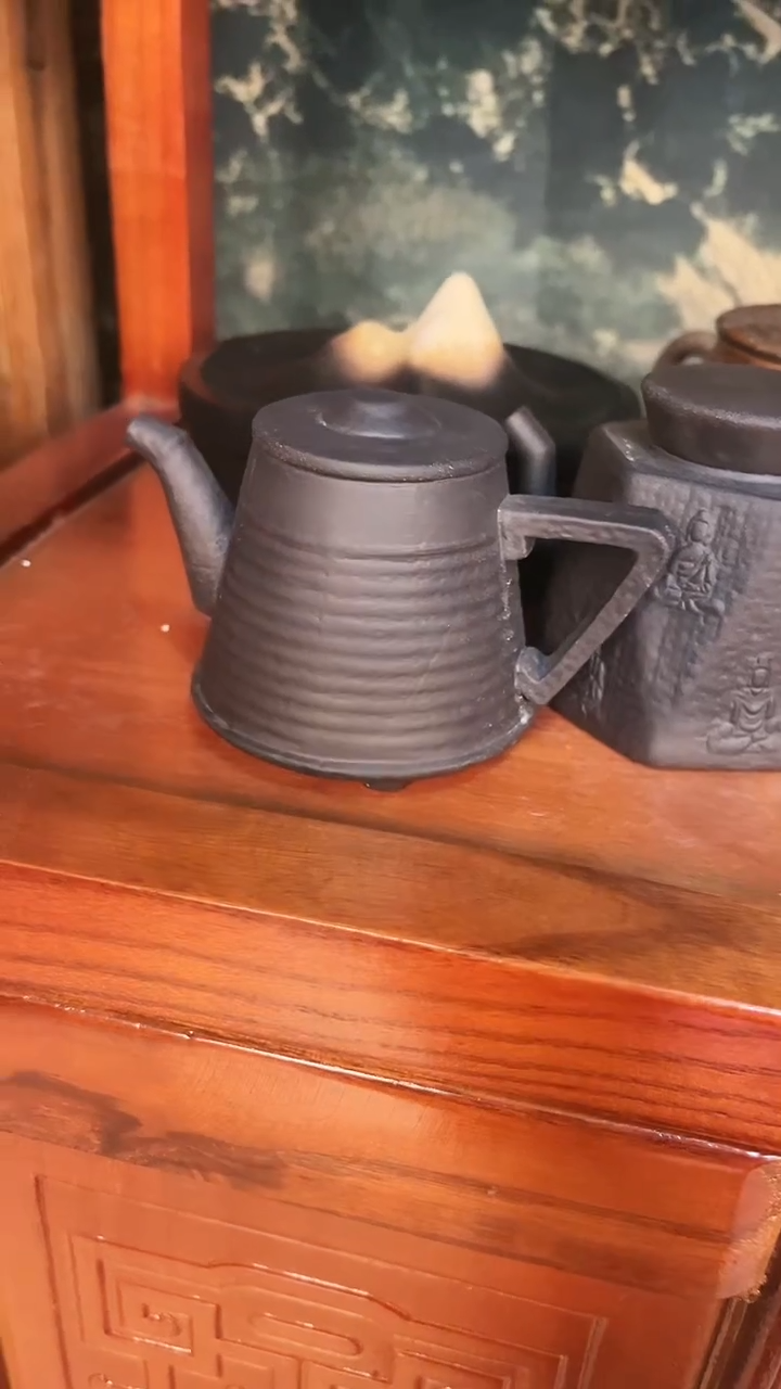 【闪购商品】K14黑金砂开运壶全手老岩泥