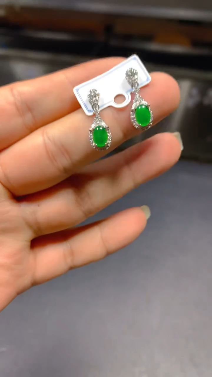 【闪购商品】翡翠耳饰未镶嵌0145844442/多样性发一