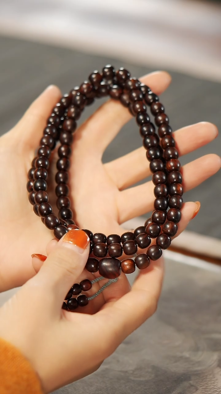 【闪购商品】黄花梨/降香黄檀木雕精工老型金标款8mm9mm108颗